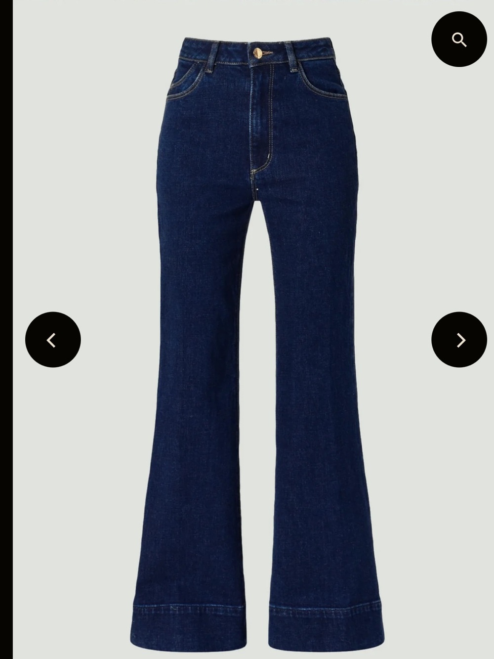 ROLLA'S Dark Blue east coast flare High-Rise Wide Leg Jeans - Picture 4 of 8